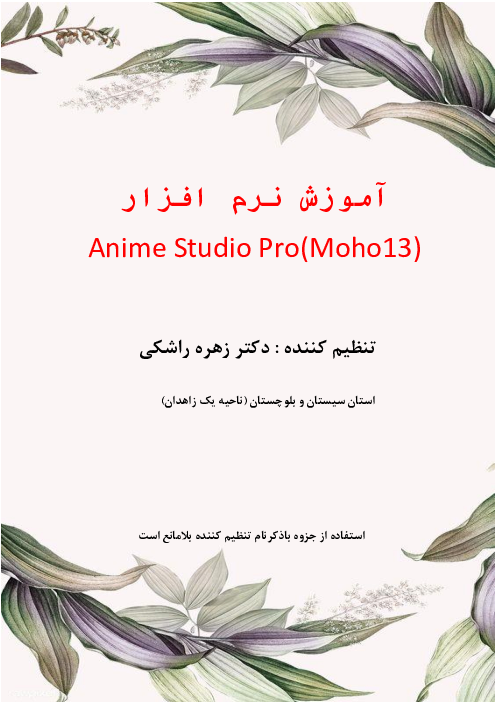 جزوه آموزشی کاربرد گرافیکی محتوای آموزشی دوازدهم | کار با Anime Studio pro