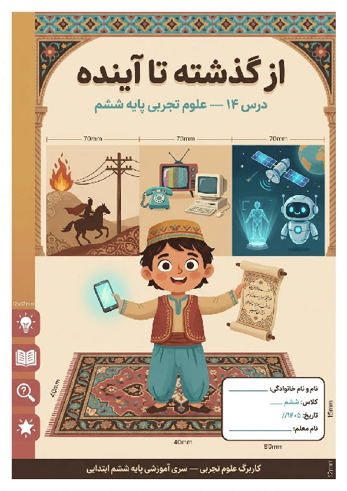 کاربرگ خلاقانه علوم ششم درس 14: از گذشته تا آینده | سیر تحول ارتباطات