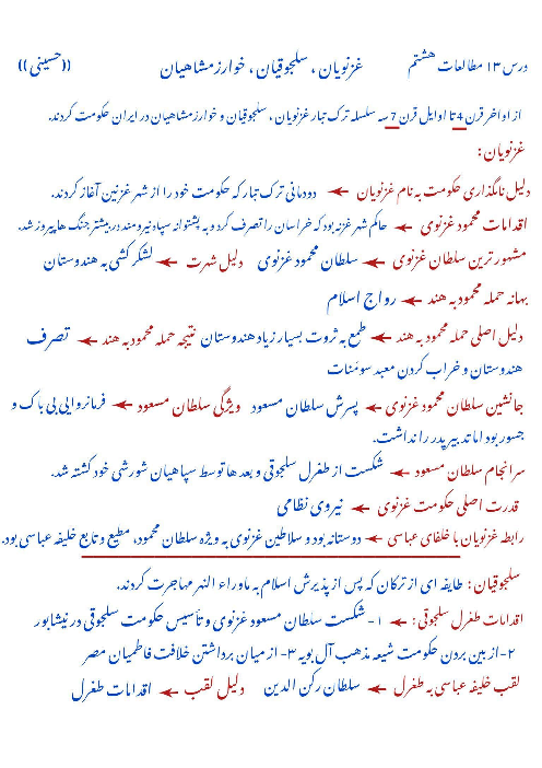 خلاصه ترم دوم کتاب مطالعات اجتماعی هشتم | درس 13 تا 24