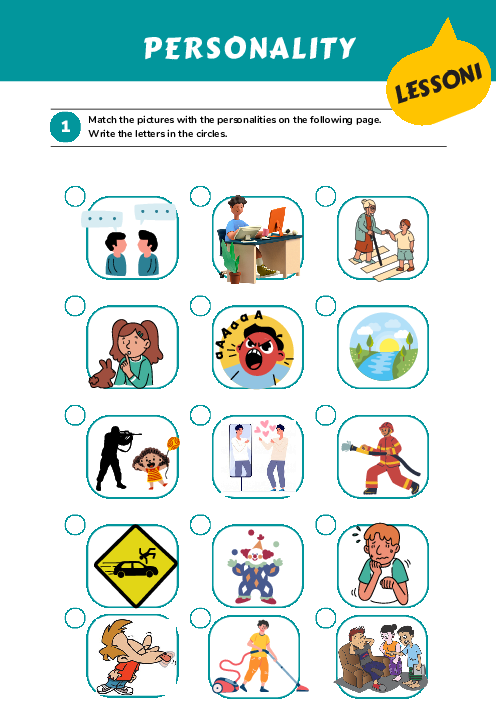 LESSON 1: Personality Worksheet 