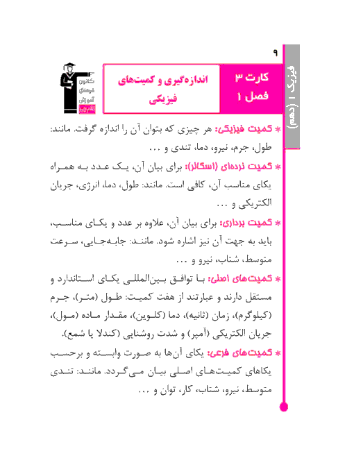 درسنامه فيزيک (1) دهم رشته رياضی و تجربی دوره دوم متوسطه- نظری  | مدلسازی در فیزیک