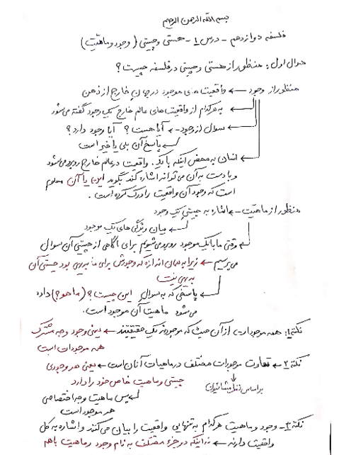 خلاصه و جمع بندی فلسفه دوازدهم رشته انسانی: درس 1 تا 8