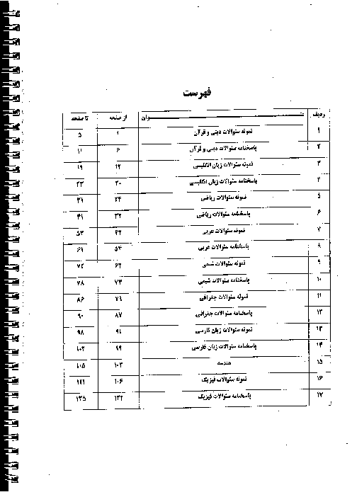 مجموعه نمونه سوالات نوبت دوم رشتۀ تجربی و ریاضی پایه دهم با پاسخ تشریحی