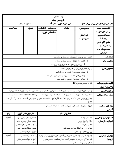 طرح درس روزانه توسعه دهنده سیستم‌های مدیریت محتوا با WordPress  | فصل 3: کار با بخش مدیریت پست