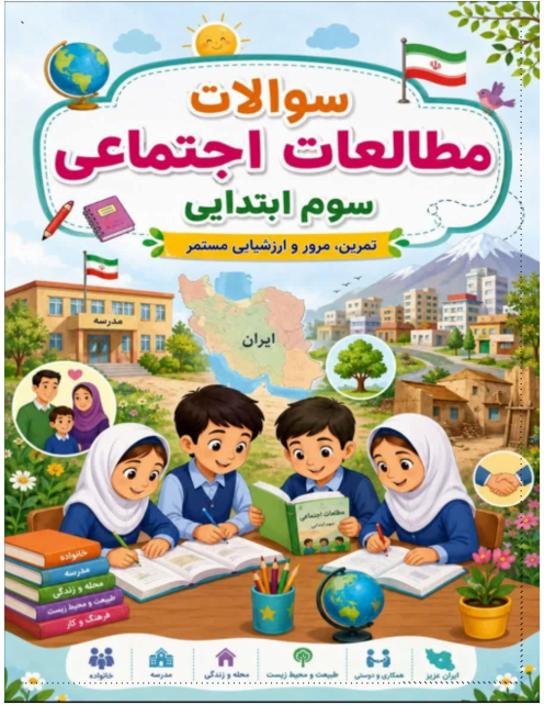 نمونه سوالات مستمر فصل به فصل مطالعات سوم ابتدایی