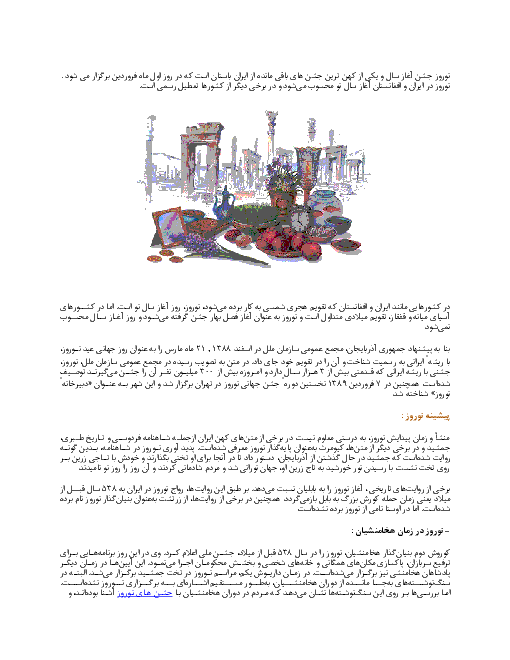 پیشینه عید نوروز و جشن های نوروزی در ایران