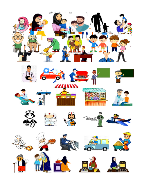 تصاویر کارتونی و کلیپ آرت مخصوص طرح سوال و فلش کارت درس 4 زبان هفتم
