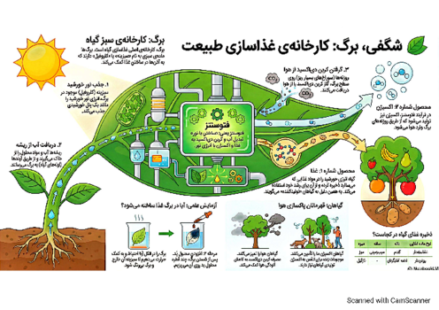 اینفوگرافی درس 11 علوم ششم؛ شگفتی های برگ 