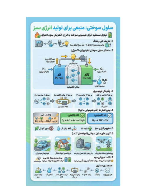 اینفوگرافیک سلول سوختی | شیمی دوازدهم