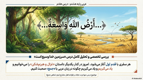 اینفوگرافی درس هفتم عربی هشتم 