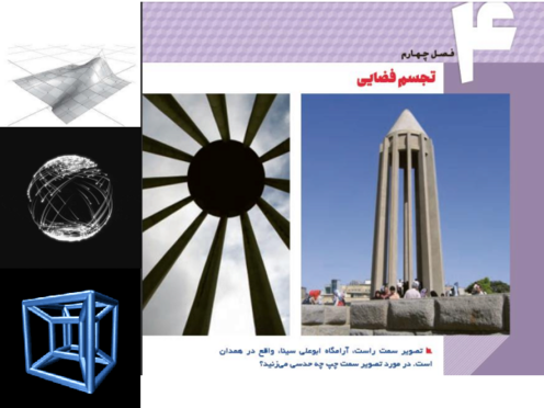 جزوه هندسه دهم فصل 4: تجسم فضایی 