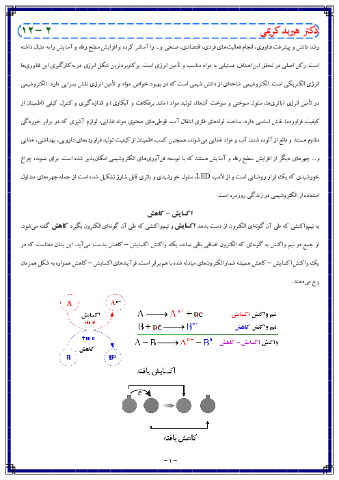 جزوه شب امتحانی شیمی دوازدهم | فصل دوم