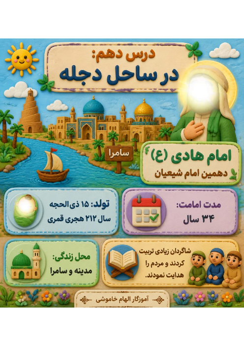 اینفوگرافی درس 10 تا 17 هدیه پنجم