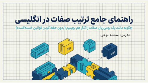 راهنمای گرامر ترتیب صفات در زبان انگلیسی