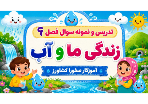 راهنمای تصویری آموزش درس 6 علوم سوم ابتدایی؛ زندگی ما و آب
