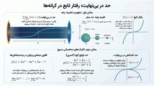 راهنمای جامع حد بی نهایت و حد در بی نهایت