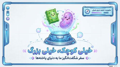 اینفوگرافیک درس 10 علوم ششم | خیلی کوچک، خیلی بزرگ