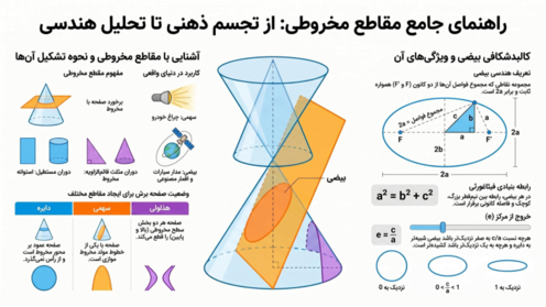 راهنمای جامع هندسه (تفکر تجسمی و مقاطع مخروطی)