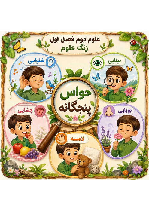 اینفوگرافیک حواس پنجگانه 