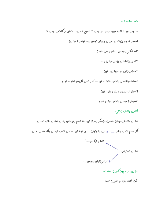 نکات درس 11 فارسی هشتم | پرچم داران