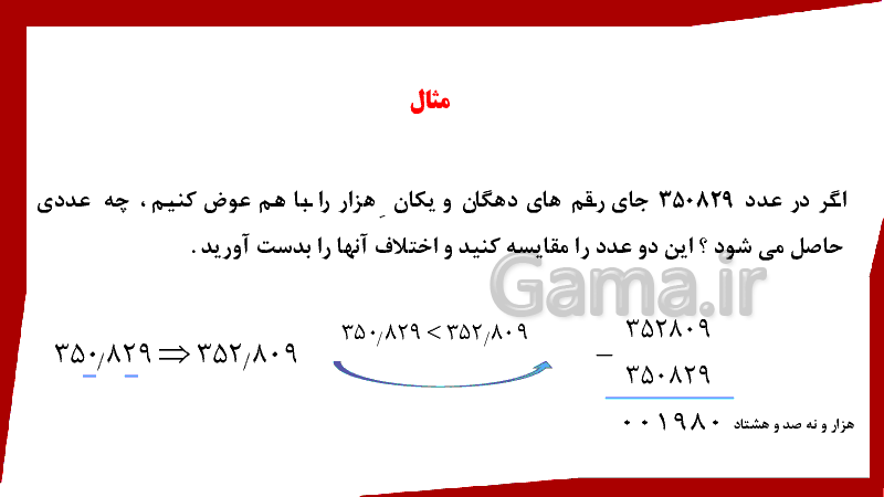 پاورپوینت ریاضی کلاس چهارم دبستان | فصل 1: اعداد و الگوها (عددنویسی)- پیش نمایش