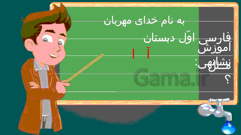 پاورپوینت فارسی پایه اول دبستان  | درس 1: آ ا ــ بـ ب- پیش نمایش