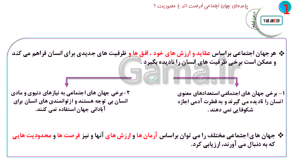 پاورپوینت جامعه شناسی (1) پایه دهم رشته ادبیات و علوم انسانی | درس 6: پیامدهای جهان اجتماعی- پیش نمایش