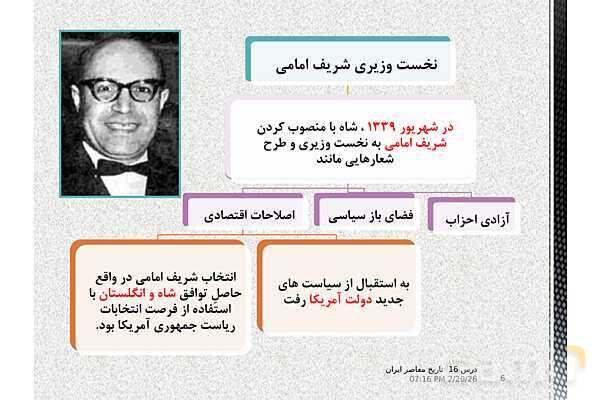 پاورپوینت تاریخ معاصر ایران یازدهم | درس 16: زمینه‌ها و هدف‌های اصلاحات آمریکایی در ایران- پیش نمایش