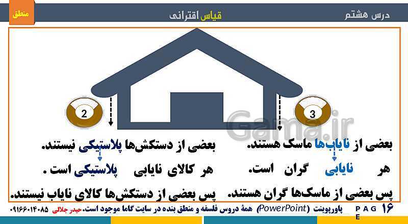 پاورپوینت منطق دهم دبیرستان | درس 8: قیاس اقترانی- پیش نمایش