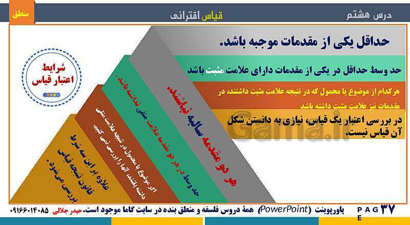 پاورپوینت منطق دهم دبیرستان | درس 8: قیاس اقترانی- پیش نمایش