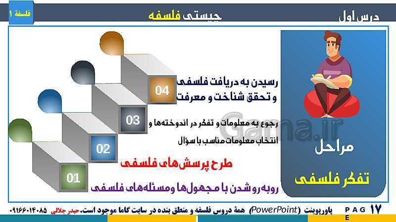 پاورپوینت تدریس مفهومی فلسفه یازدهم | درس 1: چیستی فلسفه- پیش نمایش