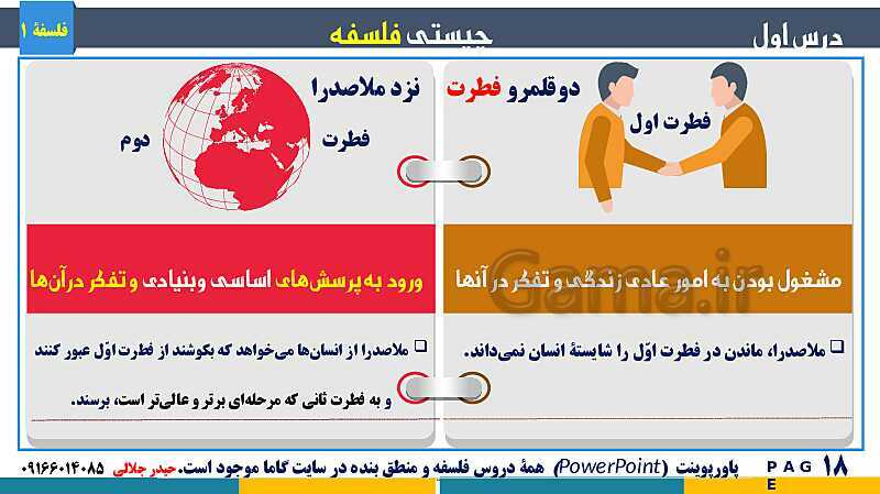 پاورپوینت تدریس مفهومی فلسفه یازدهم | درس 1: چیستی فلسفه- پیش نمایش