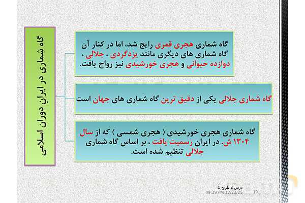 پاورپوینت تدریس تاریخ (1) دهم انسانی | درس 2: تاریخ؛ زمان و مکان- پیش نمایش