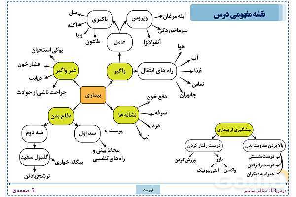 پاورپوینت تدریس علوم تجربی ششم دبستان | درس 13: سالم بمانیم- پیش نمایش