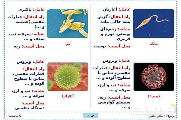 پاورپوینت تدریس علوم تجربی ششم دبستان | درس 13: سالم بمانیم- پیش نمایش