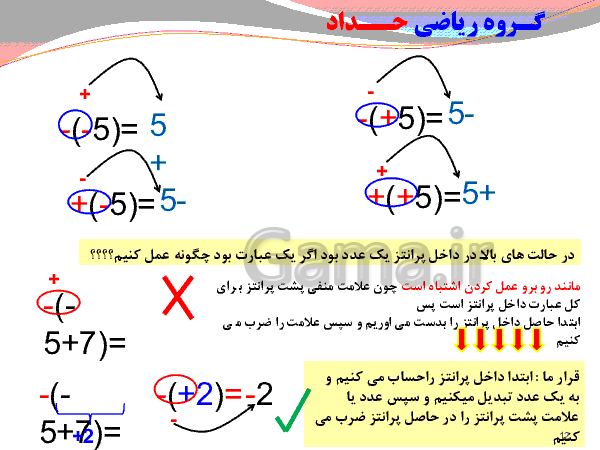 پاورپوینت ریاضی پایه هفتم  | فصل 2: عدد های صحیح | 33 اسلاید به صورت انیمیشن- پیش نمایش