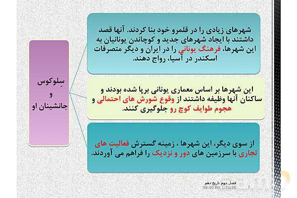 پاورپوینت تدریس با نمودار مفهومی تاریخ (1) دهم | درس 10: اشکانیان و ساسانیان (صفحه 90 تا 98)- پیش نمایش