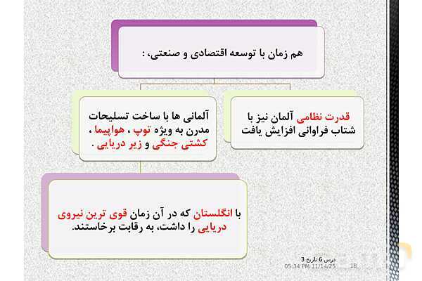 پاورپوینت آموزش تاریخ (3) دوازدهم انسانی | درس 6: جنگ جهانی اول و ایران- پیش نمایش
