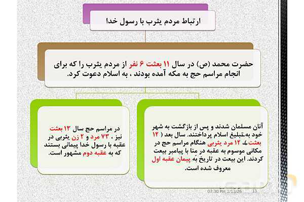 پاورپوینت تدریس تاریخ یازدهم انسانی | درس 4: امت و حکومت نبوی در مدینه- پیش نمایش