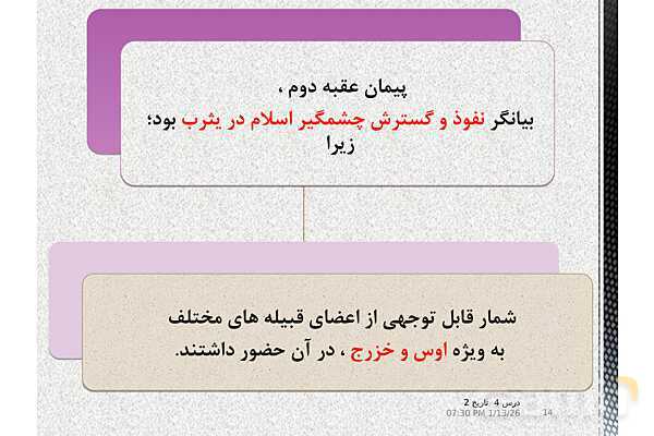 پاورپوینت تدریس تاریخ یازدهم انسانی | درس 4: امت و حکومت نبوی در مدینه- پیش نمایش