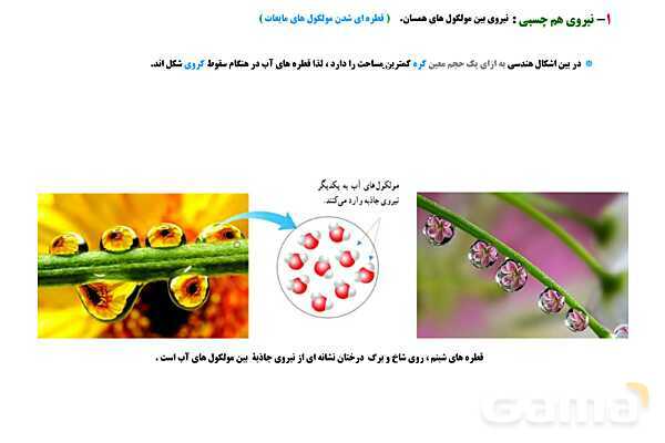 پاورپوینت تدریس و حل تمرین های فیزیک (1) دهم | فصل 2: حالت های ماده و نیروهای بین مولکولی- پیش نمایش