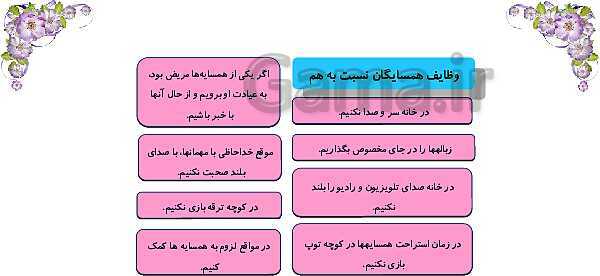 مجموعه پاورپوینت‌های آموزش درس 5 تا 19 هدیه‌های آسمانی چهارم دبستان- پیش نمایش