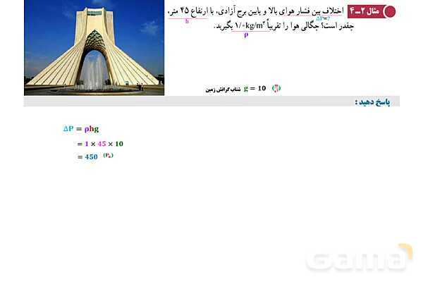 پاورپوینت تدریس و حل تمرین های فیزیک (1) دهم | فصل 2: فشار در شاره ها- پیش نمایش