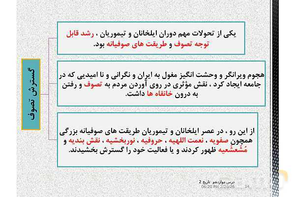پاورپوینت تدریس تاریخ (2) یازدهم انسانی | درس 12: فرهنگ و هنر در عصر مغول- تیموری- پیش نمایش