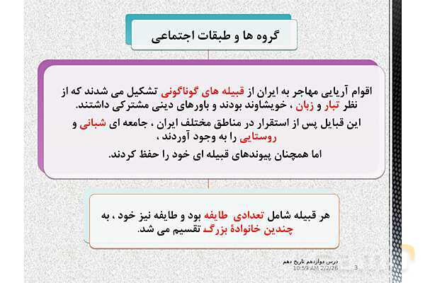 پاورپوینت تدریس تاریخ (1) دهم | درس 12: جامعه و خانواده- پیش نمایش