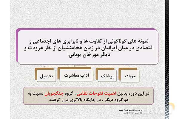 پاورپوینت تدریس تاریخ (1) دهم | درس 12: جامعه و خانواده- پیش نمایش