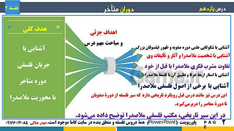 پاورپوینت تدریس و حل تست فلسفه (2) دوازدهم | درس 11: دوران متاخر- پیش نمایش