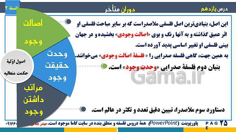 پاورپوینت تدریس و حل تست فلسفه (2) دوازدهم | درس 11: دوران متاخر- پیش نمایش