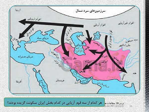 پاورپوینت تدریس مطالعات اجتماعی هفتم | درس 19: آریایی‌ها و تشکیل حکومت‌های قدرتمند در ایران- پیش نمایش