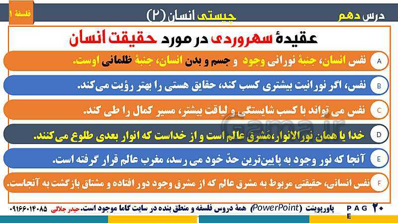 پاورپوینت تدریس مفهومی فلسفه یازدهم | درس 10 : چیستی انسان (2)- پیش نمایش